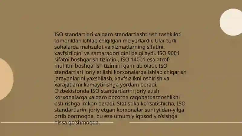 ISO standartlari va ularning joriy etilishi 3