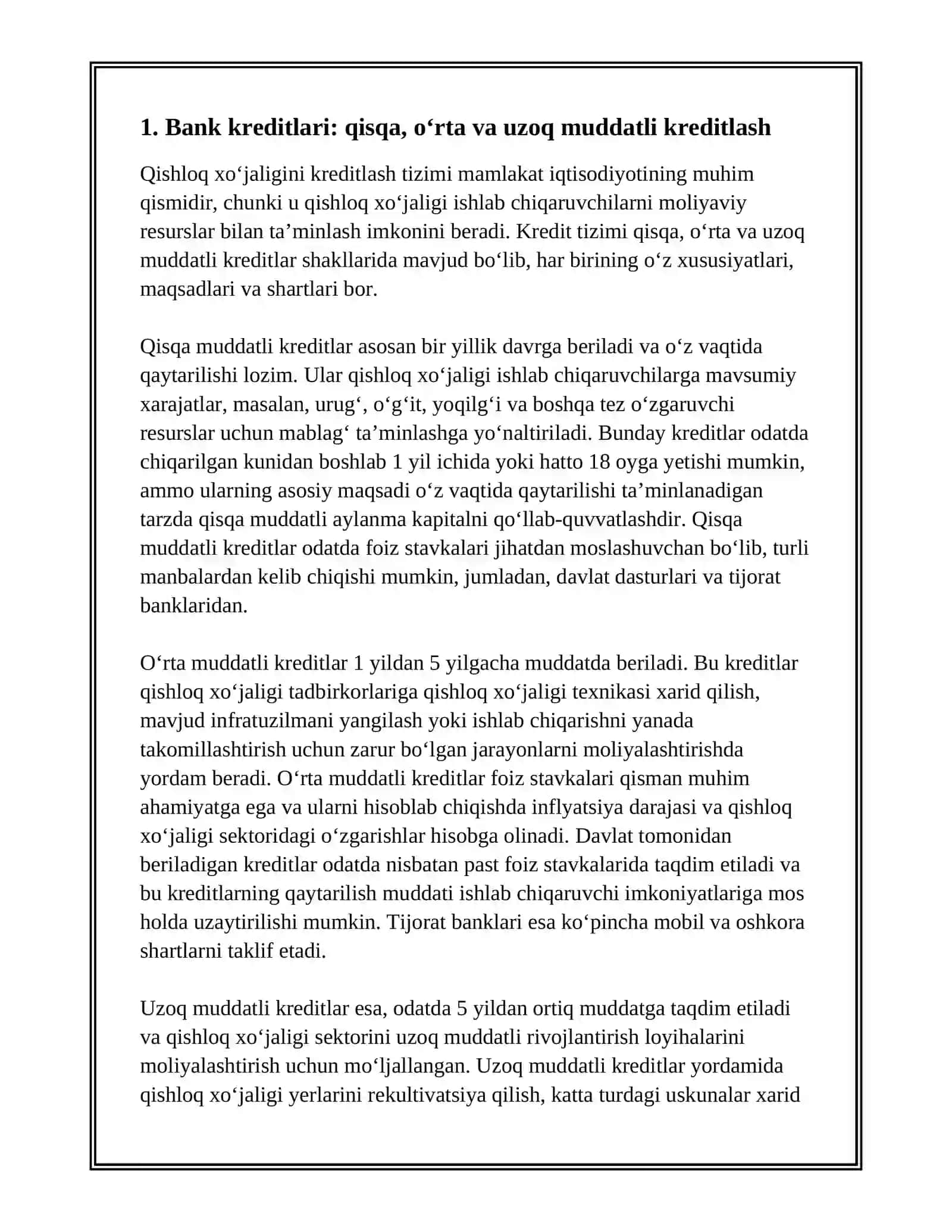QISHLOQ XOʻJALIGI KIRIDITLASH USULARI SHAKLLARI VA ULARNING MANBALARI 3