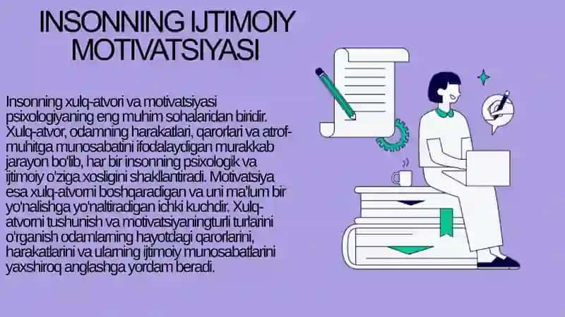Insonning ijtimoiy mativatsiyasi va ijtimoiy tartibni saqlash. 3