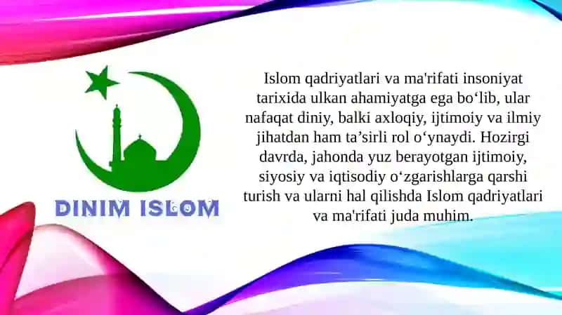 Islom qadriyatlari va ma'rifati 3