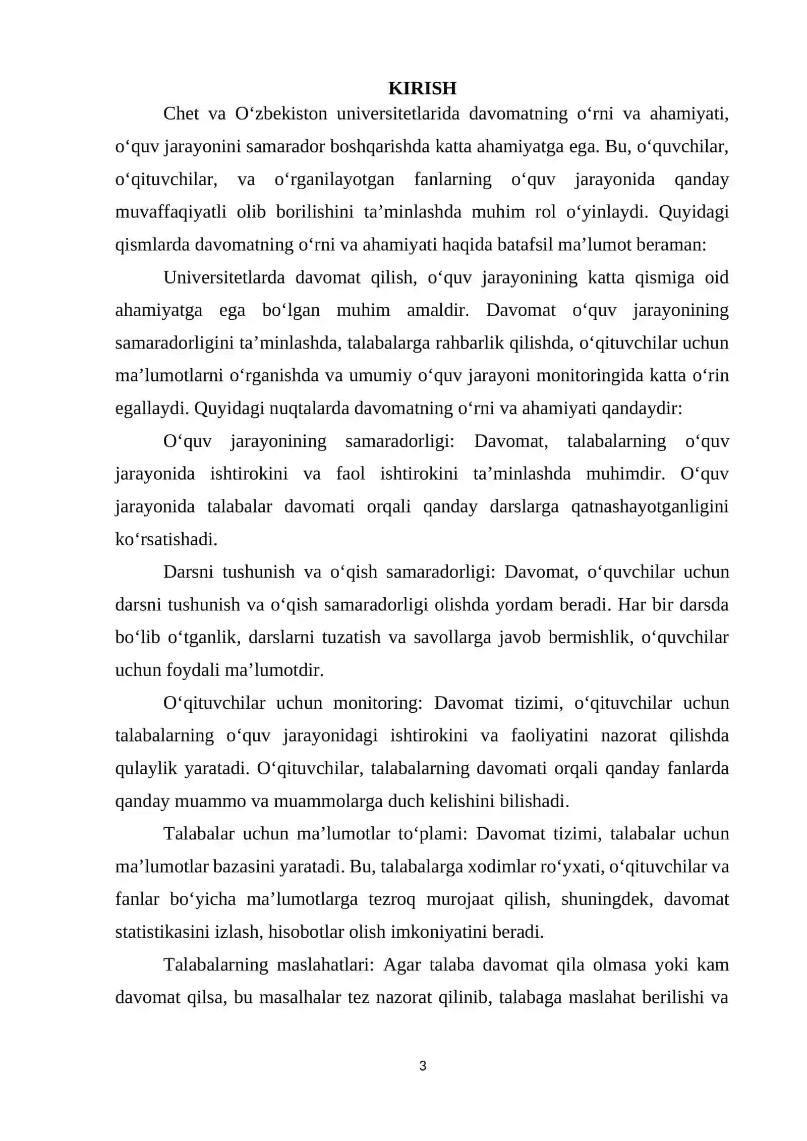 Davomat axborot tizimi dasturiy ta’minotini yaratish 3