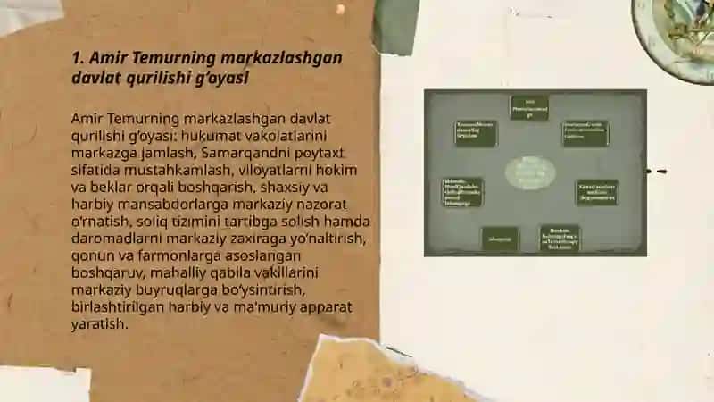 Amir Temur davrida markazlashgan davlat asoslari va boshqaruv tizimi 3