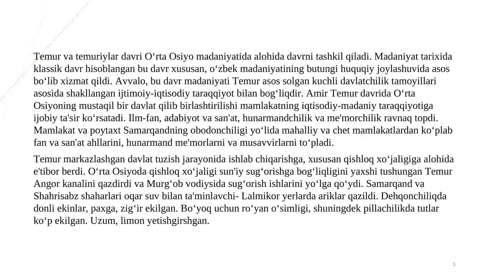 AMUR TEMUR VA TEMURIYLAR DAVRIDA MADANIY XAYOT 3