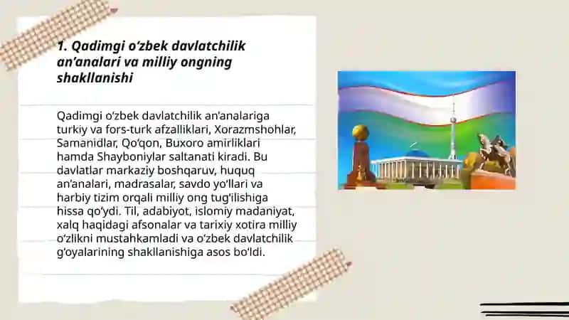O'zbekistonda Mustaqillik g'oyalarining tarixiy asoslari 3