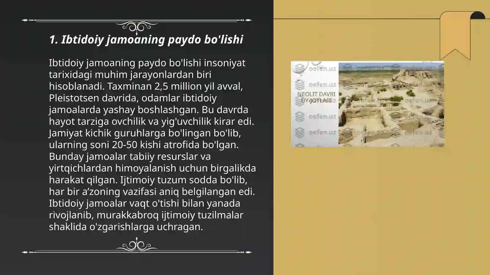Ibtidoiy jamoa tuzumi va uni davrlashtirish masalalari 3