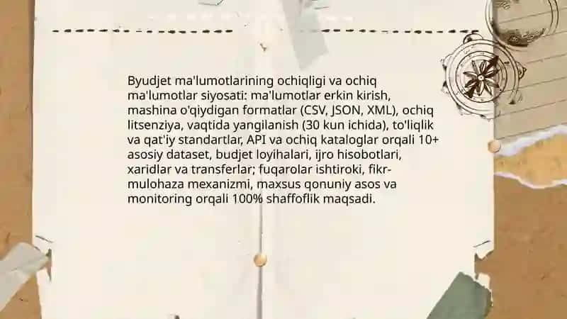 Byudjet jarayonining shaffofligi va ochiqligi 3