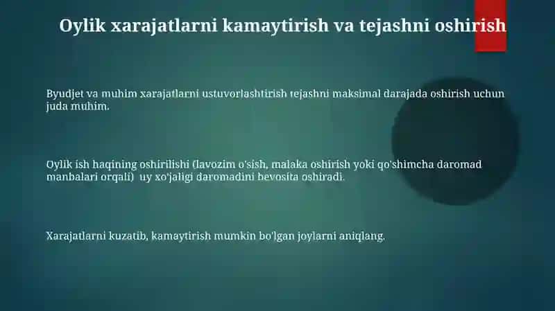 Aholi daromadlarini oshirishda oylik ish haqining o'rni 3