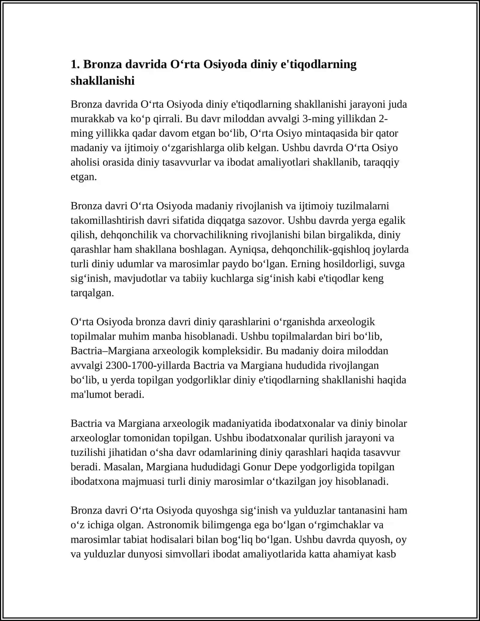 BRONZA DAVRINDA ORTA OSIYO AHOLISINI DINIY ETIQOTLARI 3