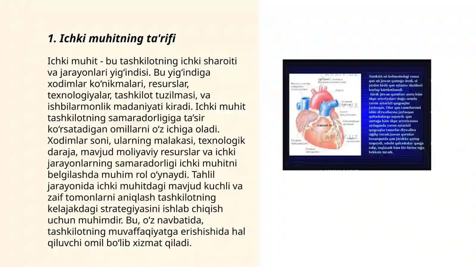 Organizmning ichki muhiti.Ichki muhit va uning tarkibiy ahamiyati 3