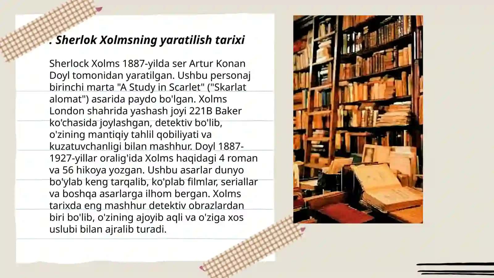 "Sherlok Xolms va doktor Uotsonning sarguzashtlari" asari asosida tayyorlangan taqdimot 3