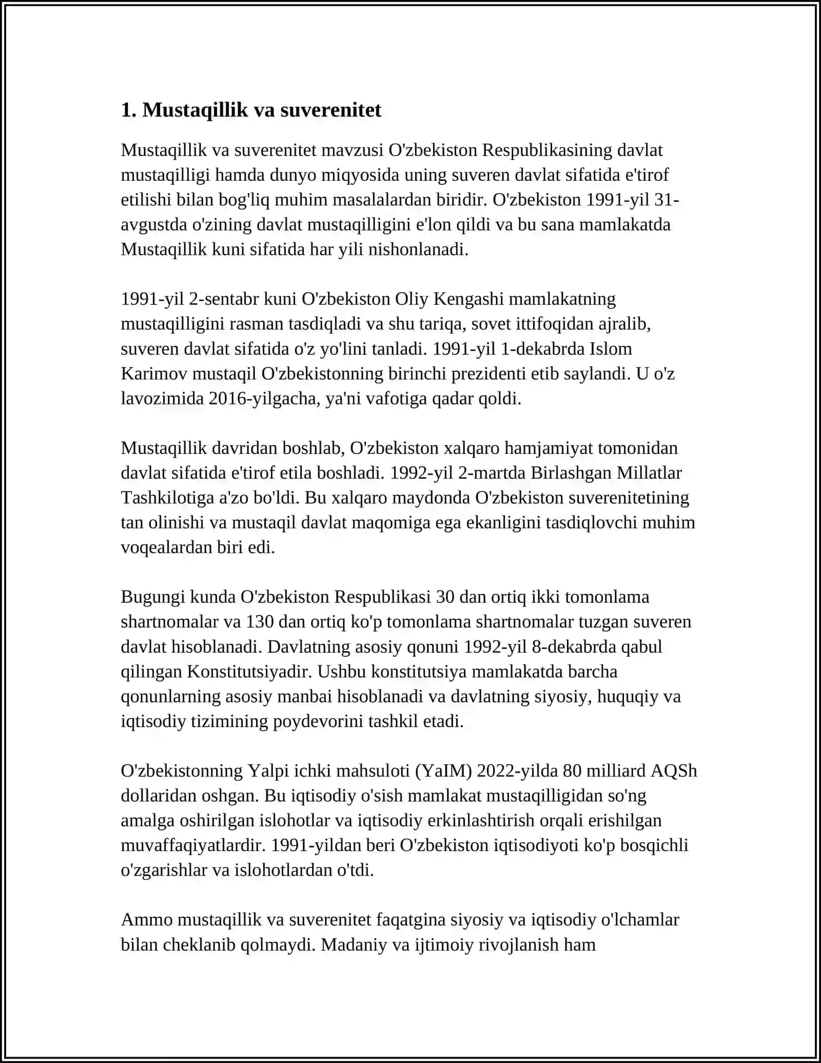 OʻZBEKISTON RESPUBLIKASI KONSTITUTSIYASI -ASOSIY QONUN 3