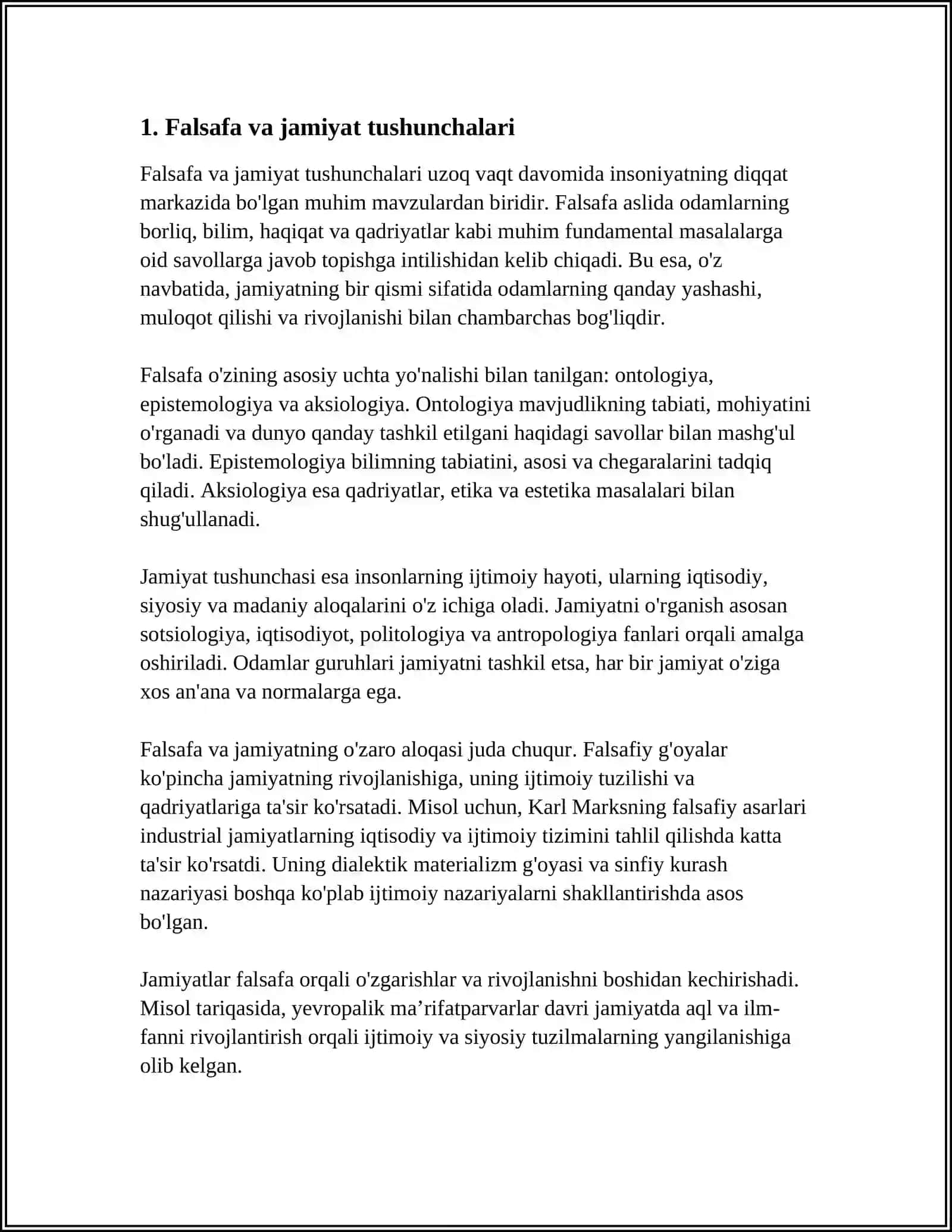 Falsafa va uning jamiyat hayotidagi ro'li 3