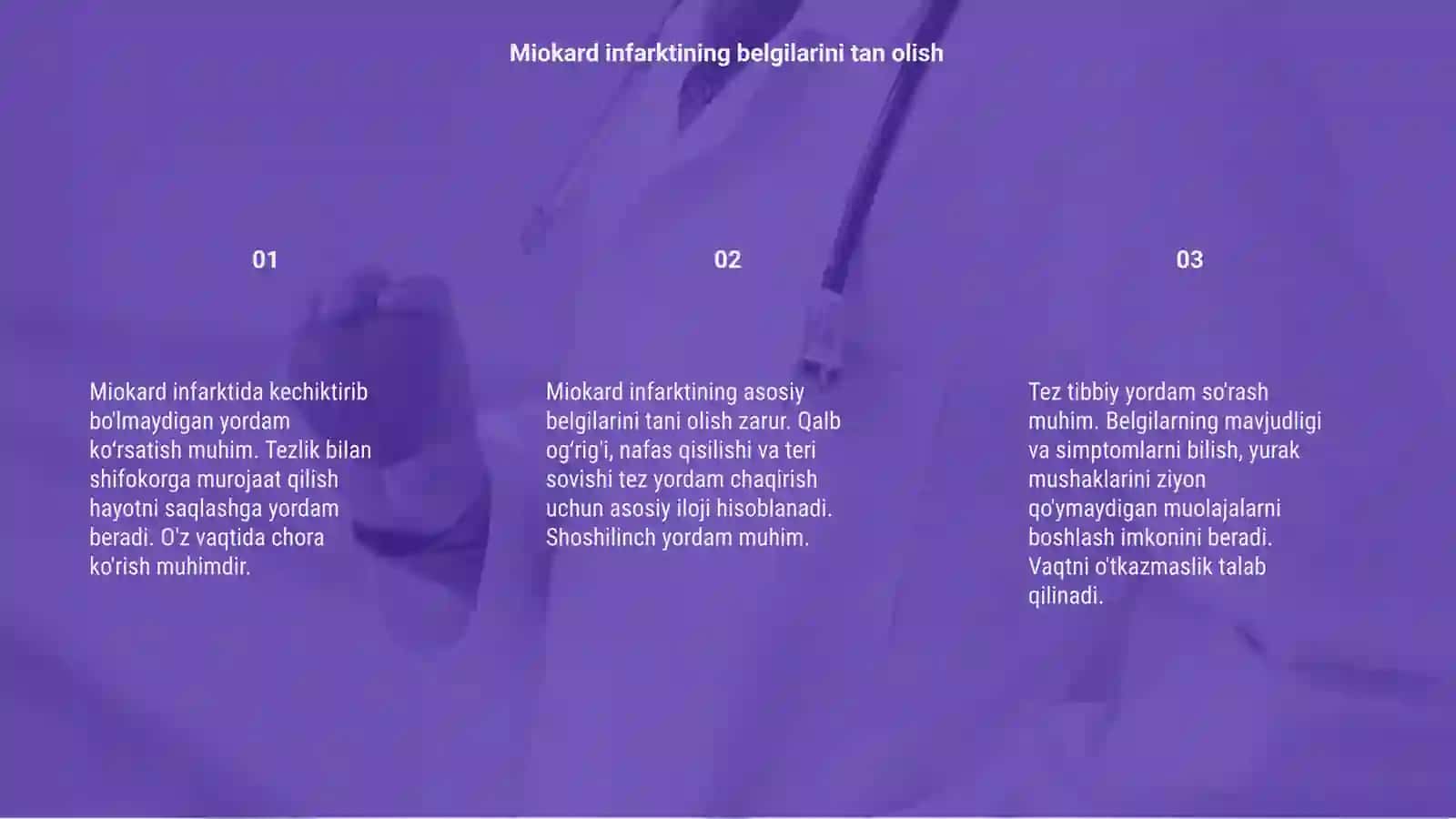Miokard infarkt yordam choralari 3