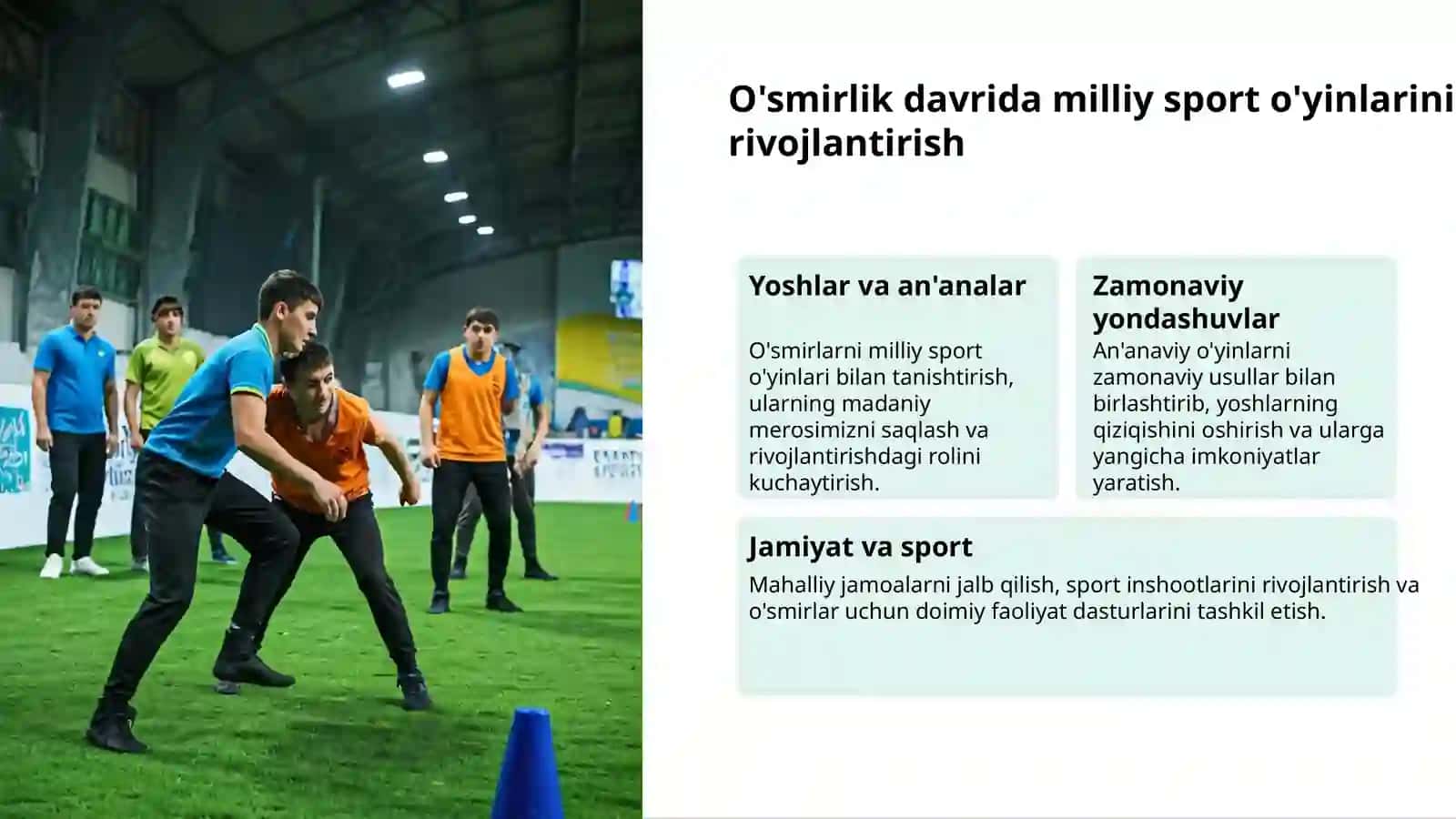 Milliy harakatli o'yinlar: turli taqmorlarda 3