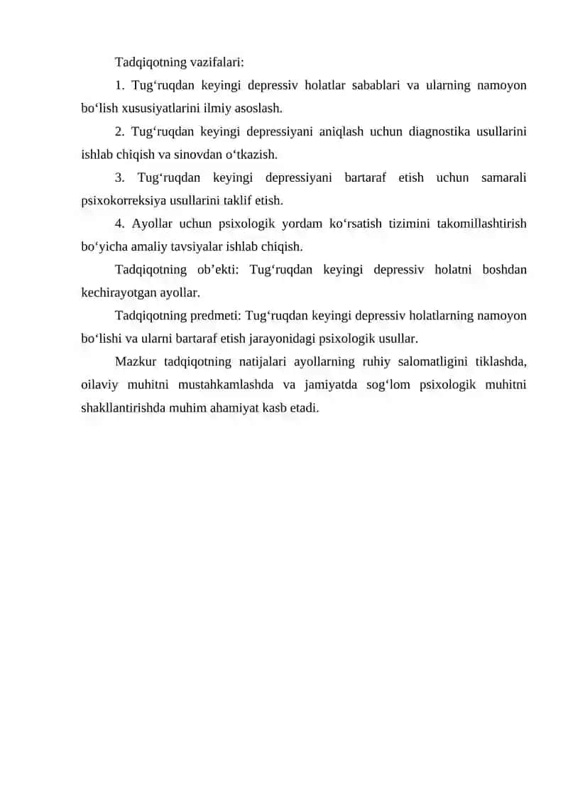 TUG`RUQDAN KEYIN DEPRESSIV HOLATLAR PSIXOKORREKSIYASI 3