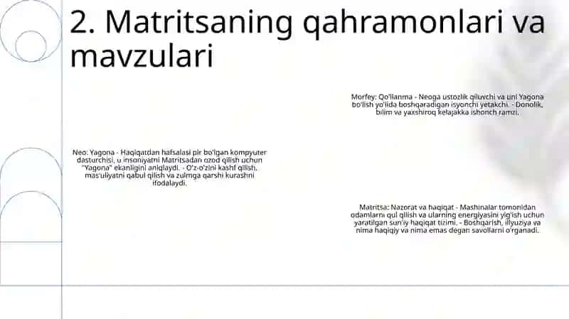 Matritsa Haqida Maqola Yozish Kerak 3