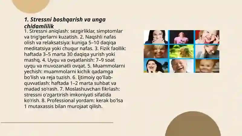Psixologik va emotsional barqarorlik 3