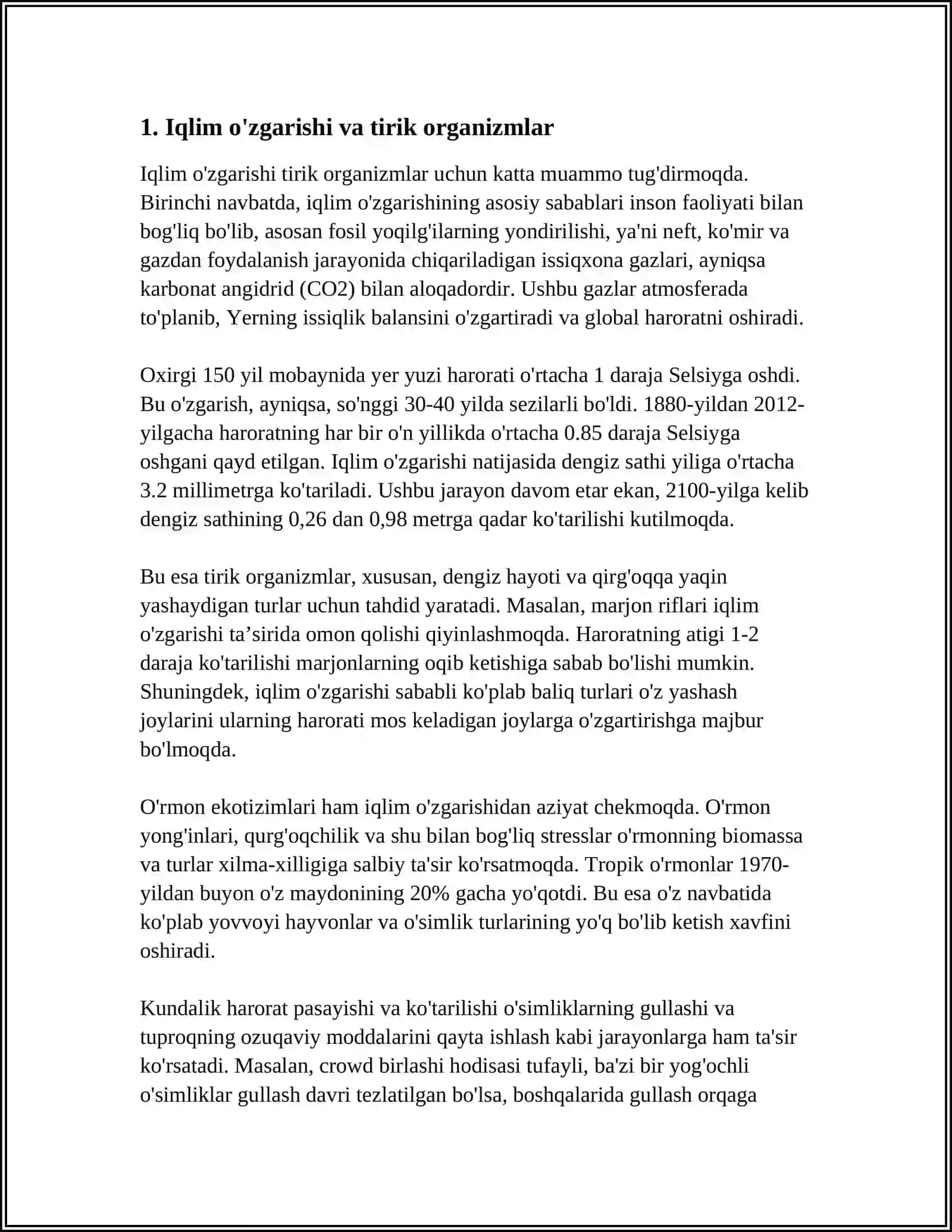 TURLI EKOLOGIK OMILLARNING TIRIK ORGANIZMLARGA TA‘SIR ETISH MEXANIZMLARI 3