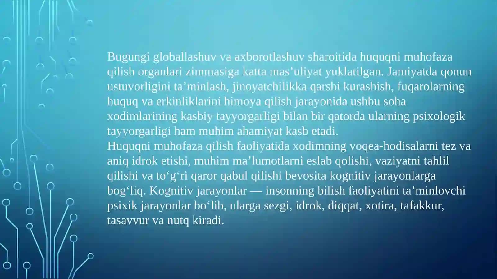 HUQUQNI MUHOFAZA QILISH FAOLIYATIDA KOGNITIV JARAYONLARNING O’RNI 3