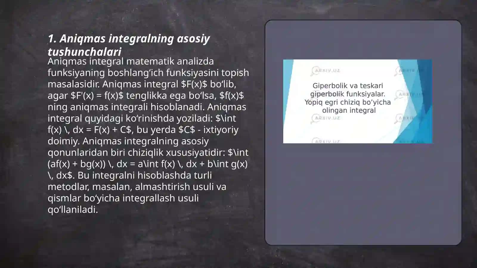 Aniqmas integral 3