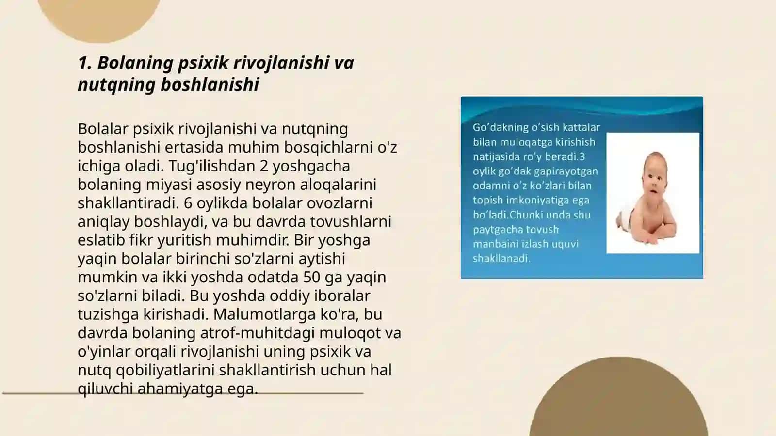 Bolaning psixik rivojlanishida nutqining rolini yoritish 3