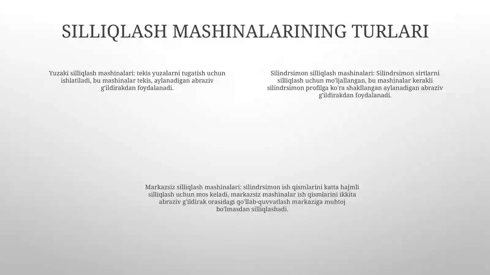 Jilvirlash Dastgohlarini Ishlab Chiqarishda Sinash 3