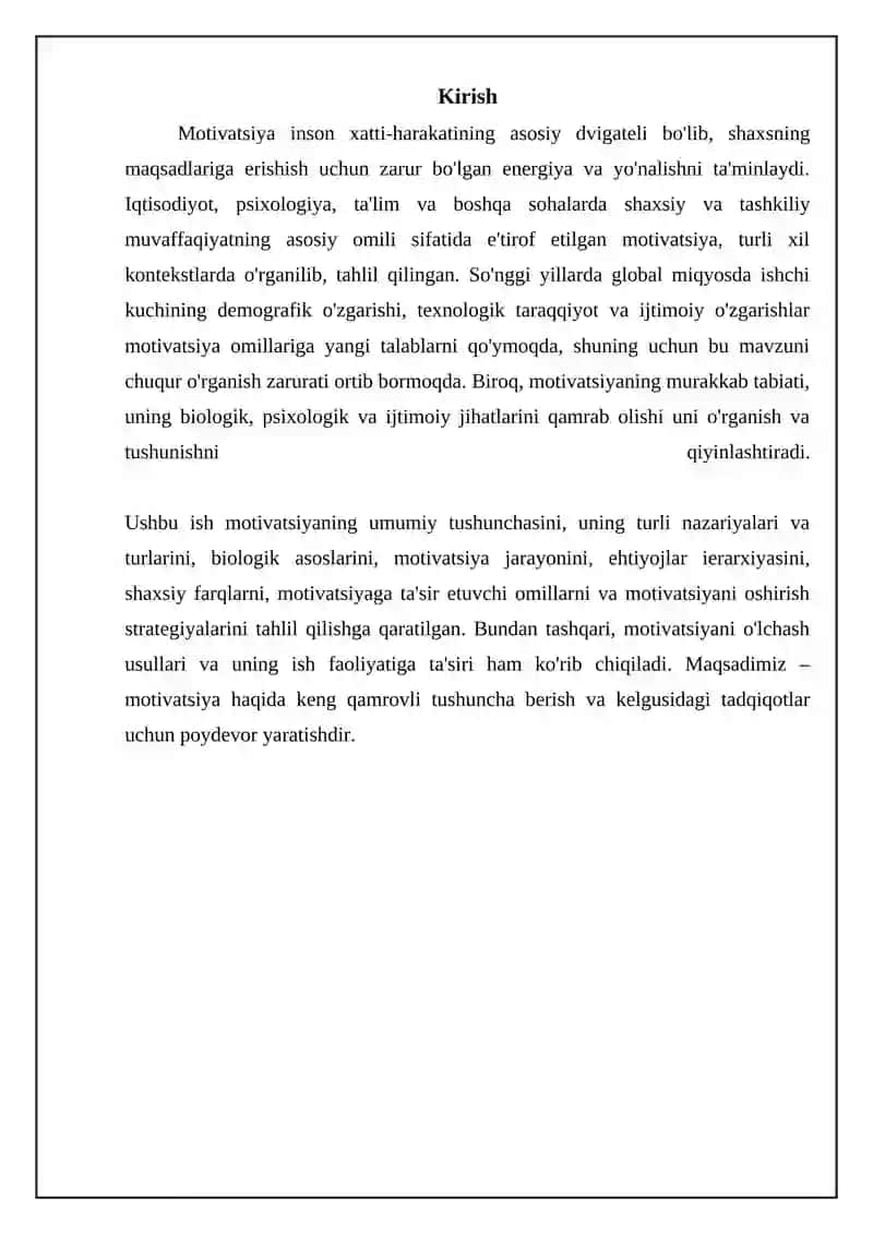 Motivatsiya haqida umumiy tushuncha 3