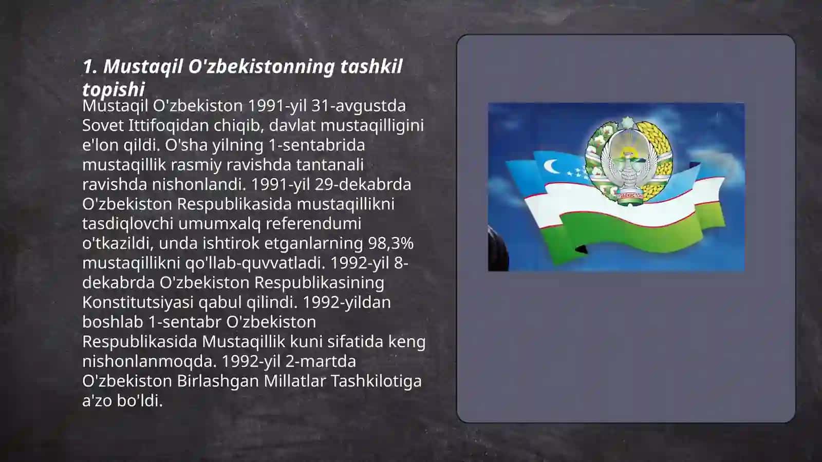 Mustaqil O'zbekistonning tashkil topishi 3