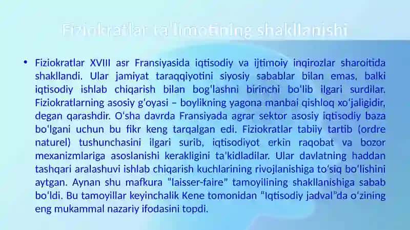 f. kenening asosiy asari «iqtisodiy jadval»da ijtimoiy takror ishlabchiqarish jarayonining tahlili v 3