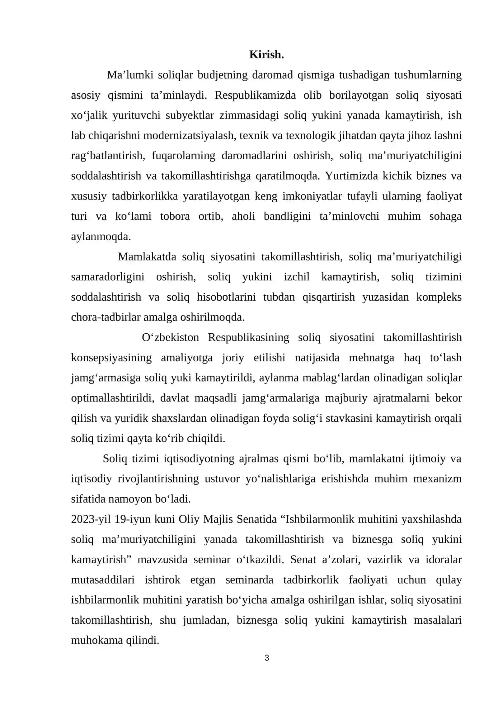 soliq inspeksiyasi amaliyot hisoboti 3