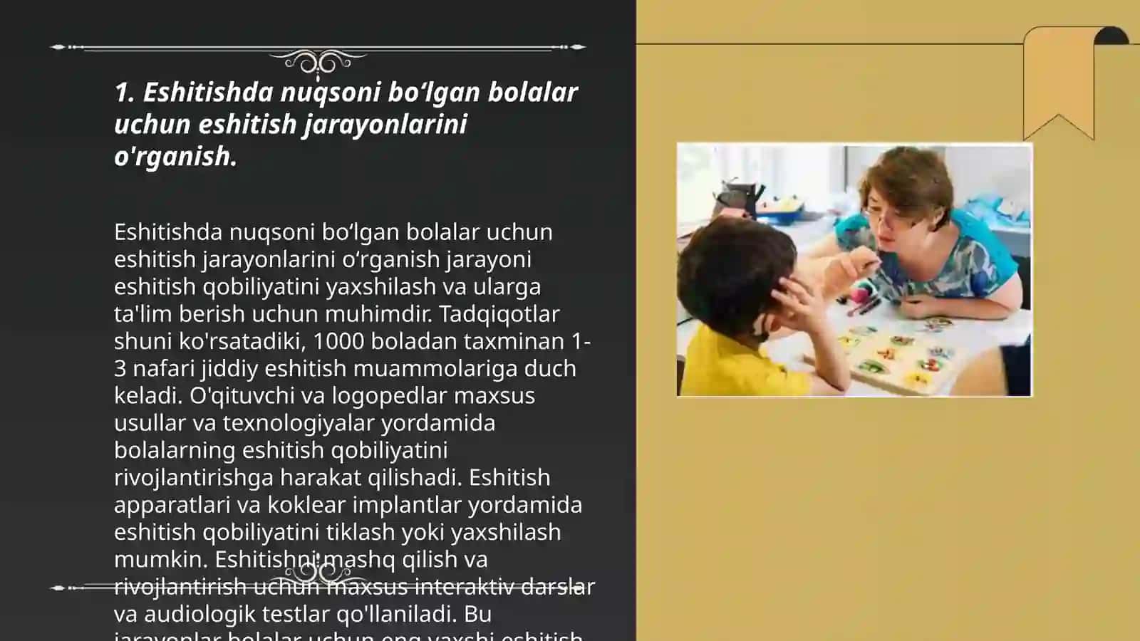 Eshitishda nuqsoni boʻlgan bolalar hotira hususiyatlarini tekshirish boʻyicha didaktik materiallar toʻplash 3