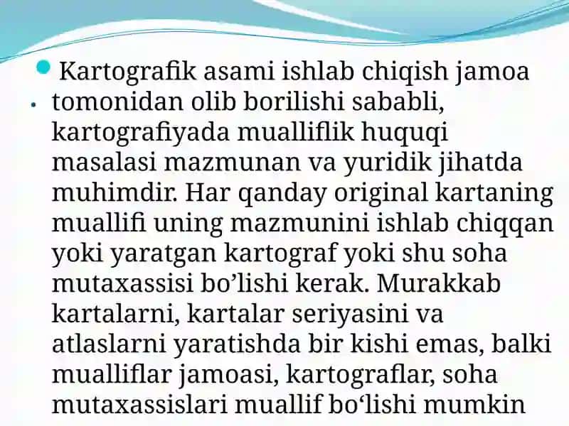 Kartografiyada mualliflik huquqining yozilishi 3
