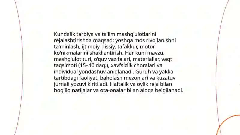 Maktabgacha ta'lim tarbiya ishlarini rejalashtirish va hisobga olish 3
