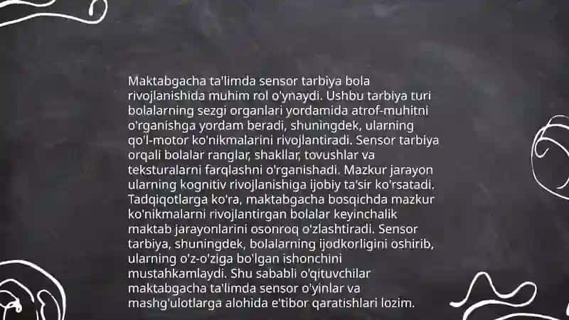 Maktabgacha ta'limda sensor tarbiya. M.Montessori metodi haqida tushuncha 3
