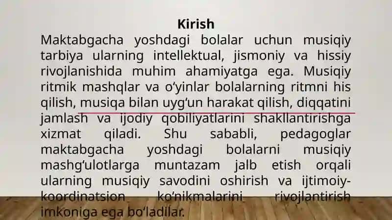 Musiqiy ritmik mashqlar, Musiqiy ritmik o'yinlar 3