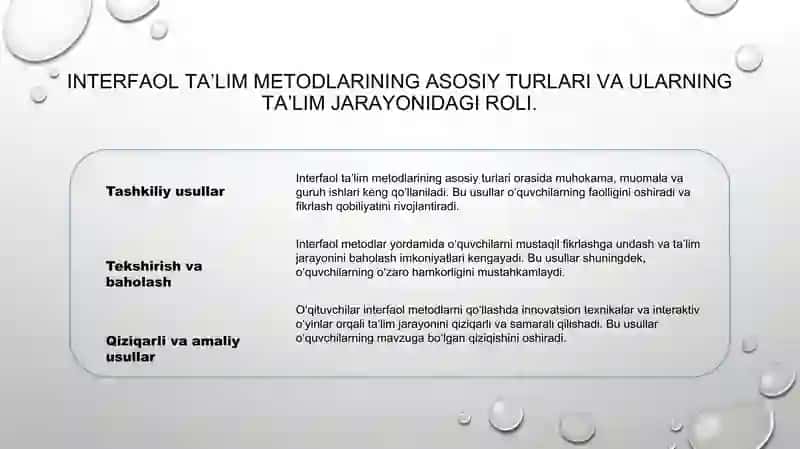 Interfaol ta’lim metodlari tasnifi 3