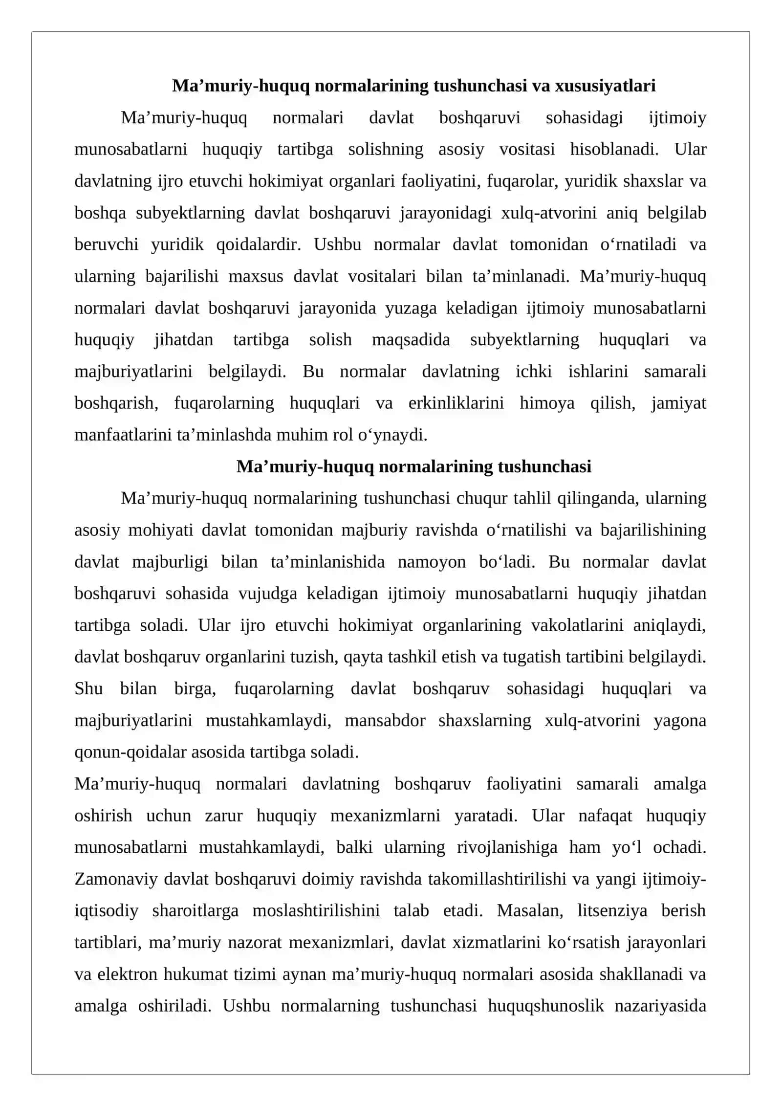 Ma’muriy-huquq normalari, ularning turlari va funktsiyalari 3