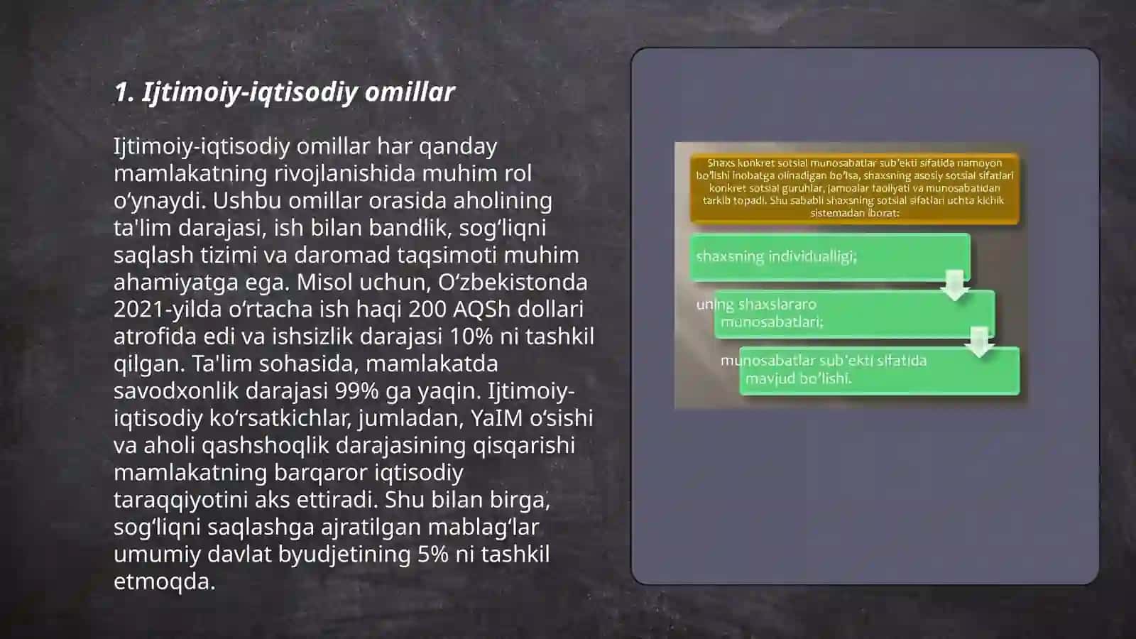 Aholi salomatligiga ta'sir etuvchi omillar 3