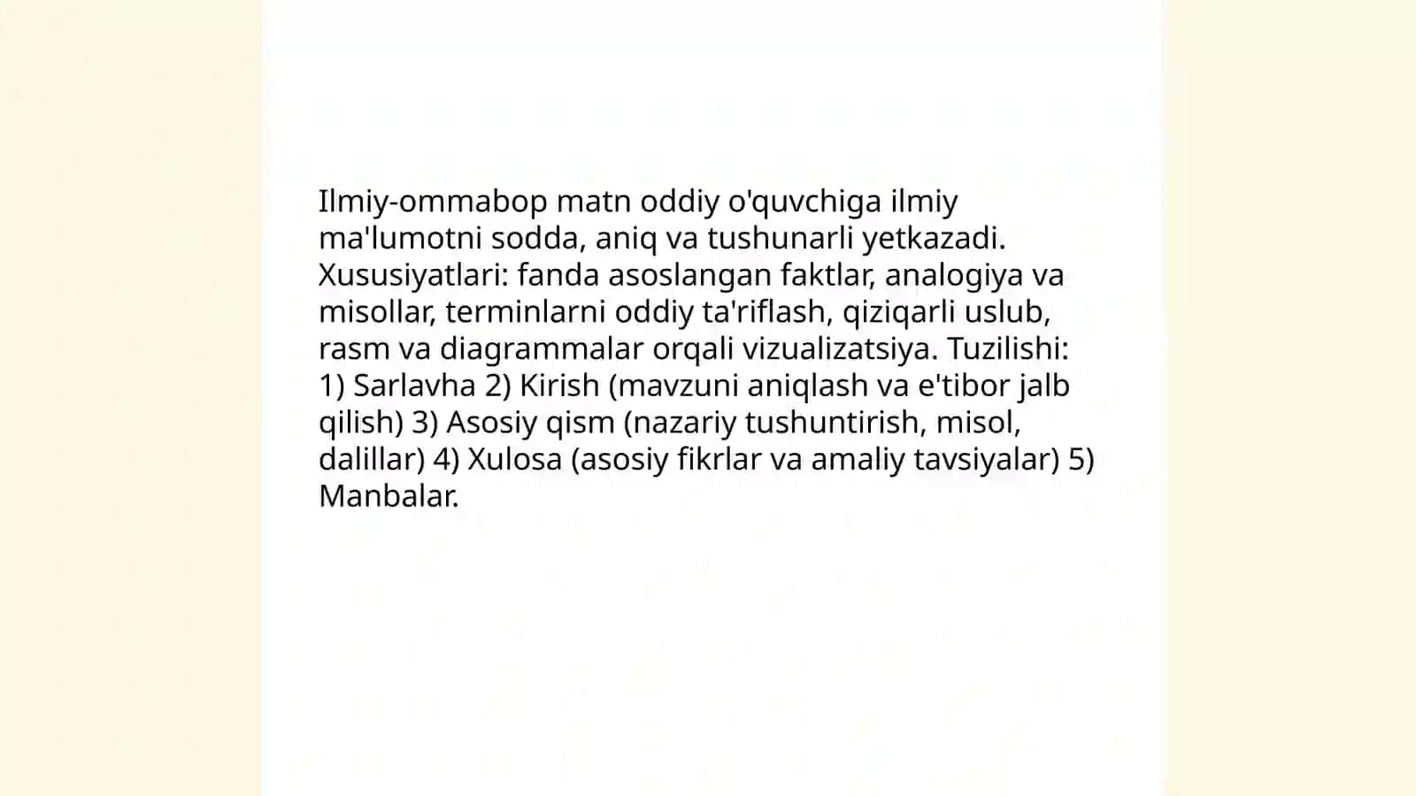 Ilmiy-ommabop asarlar matni tahlili 3