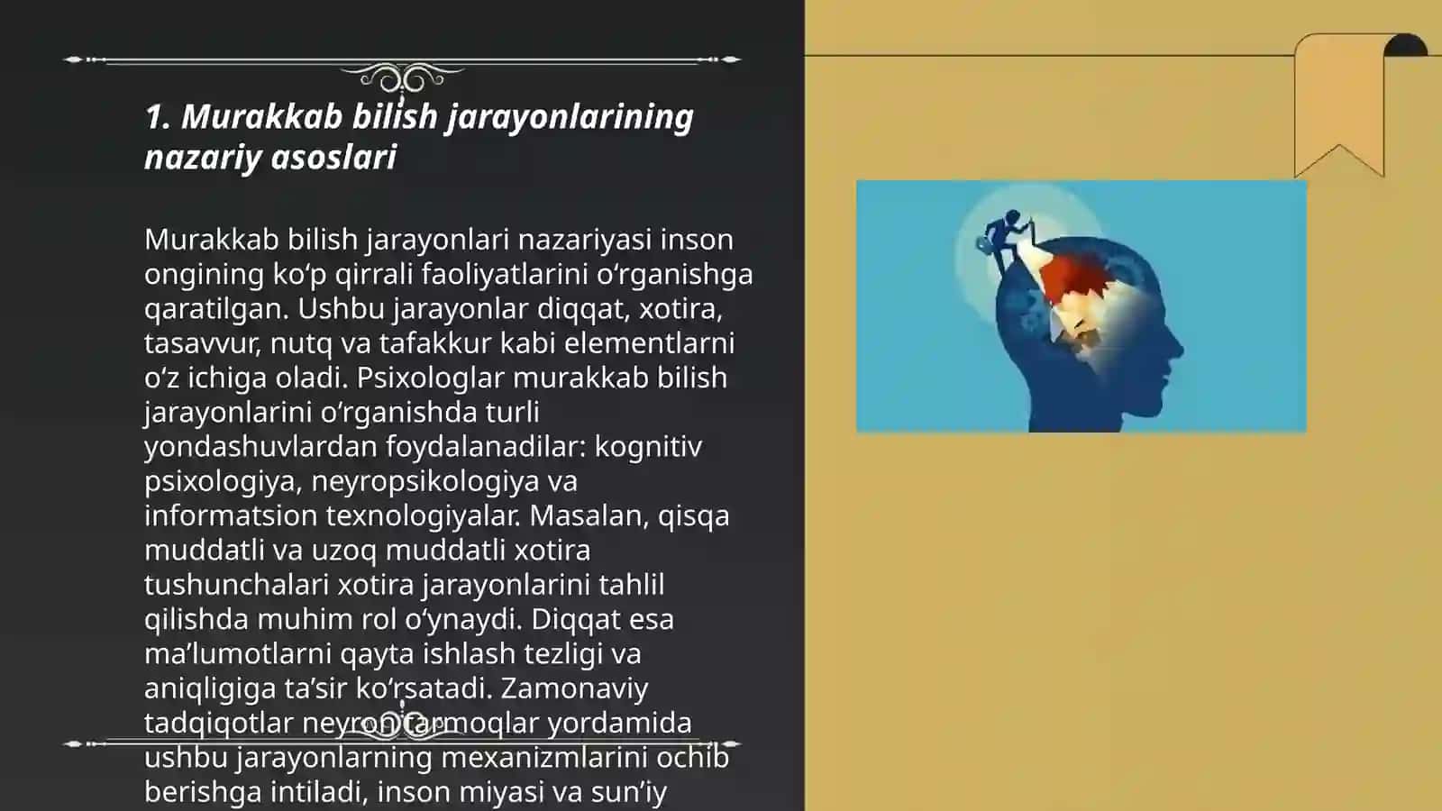 Murakkab bilish jarayonlarini eksprimental o'rganish 3