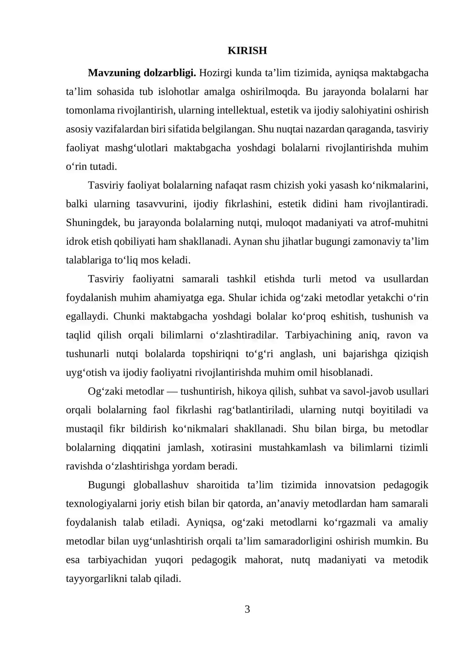 Tasviriy faoliyatga oʻrgatishning ogʻzaki metod va usullari 3