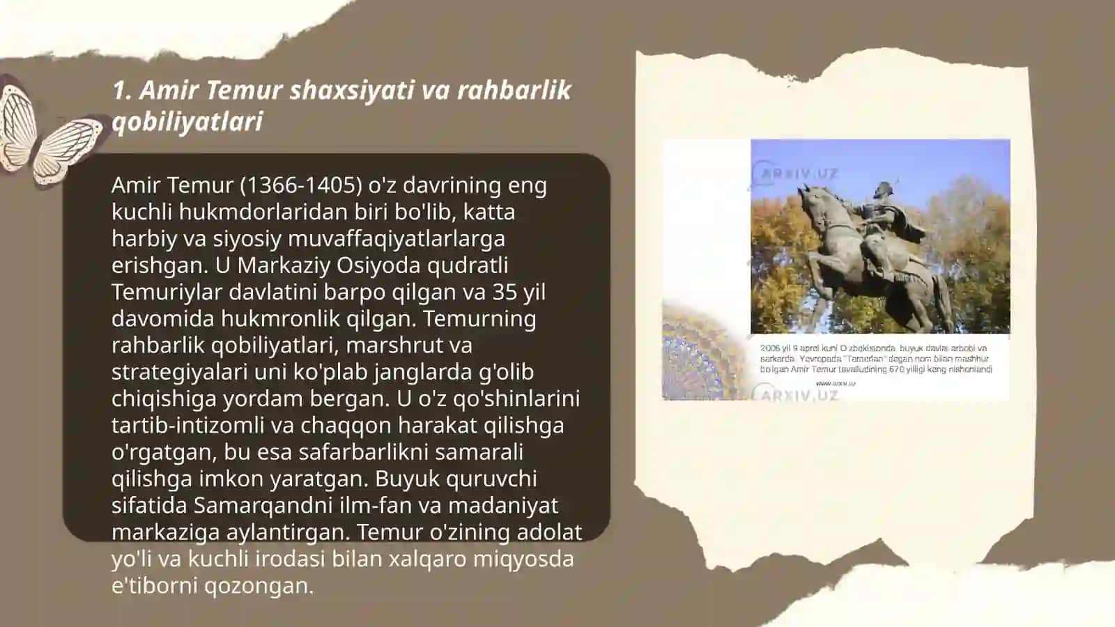Amir Temur o’gitlarining tarbiyaviy ahamiyatlari 3
