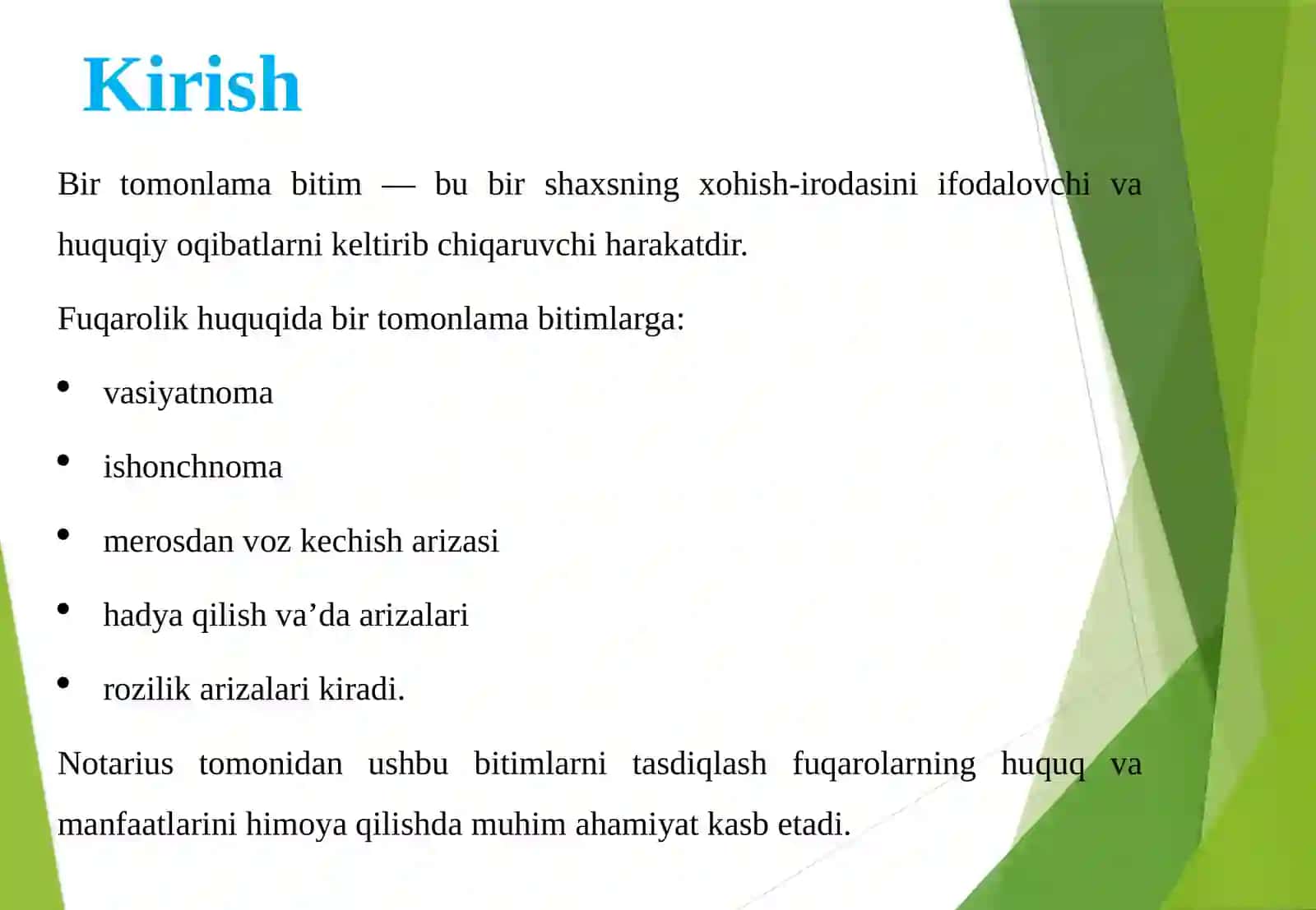 Bir tomonlama bitimlarni tasdiqlash 3