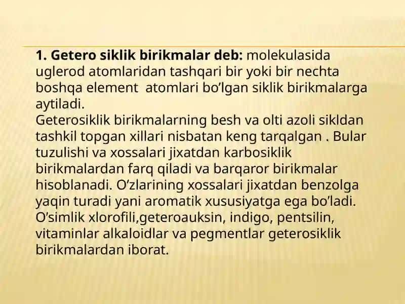 Geterosiklik Birikmalar 3