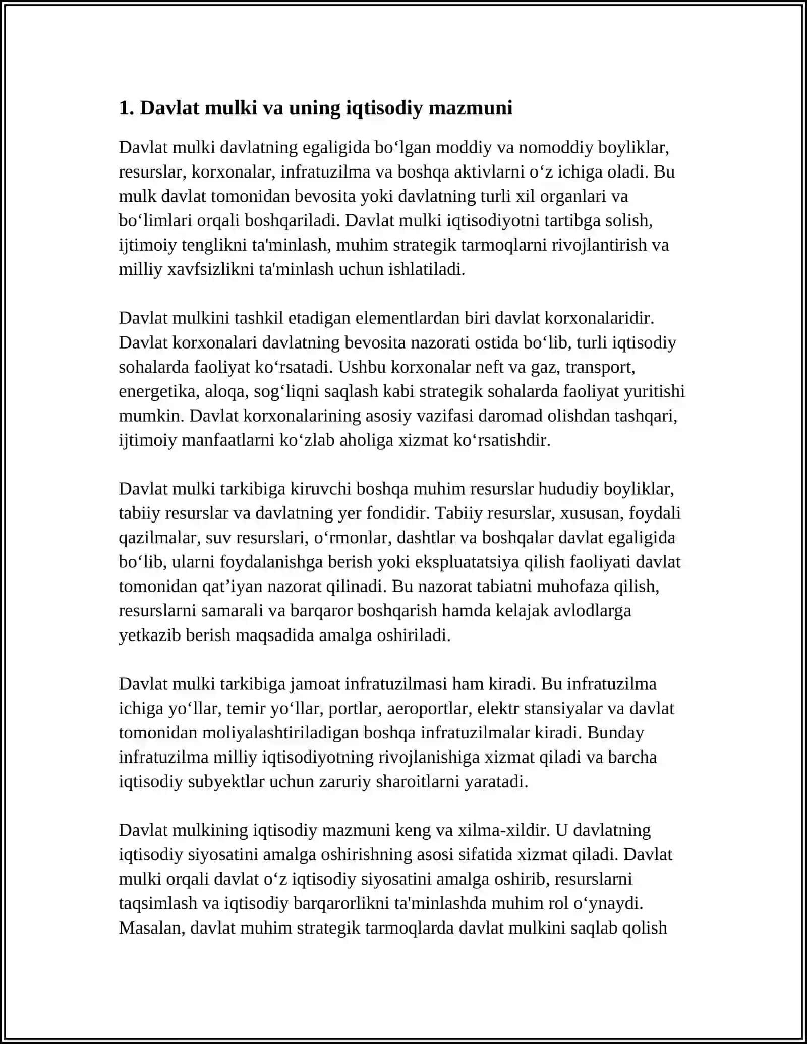 MULKCHILIK TURLARI.MULKCHILIK MUNOSABATLARNING IQTISODIY MAZMUNI 3