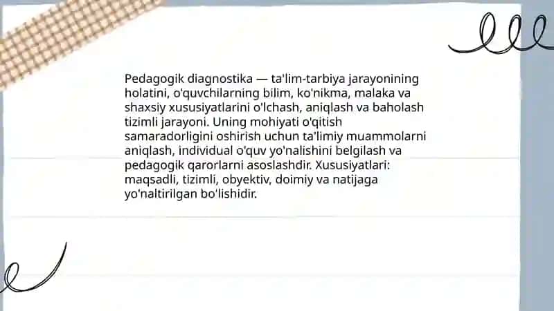 Pedagogik diagnostika 3