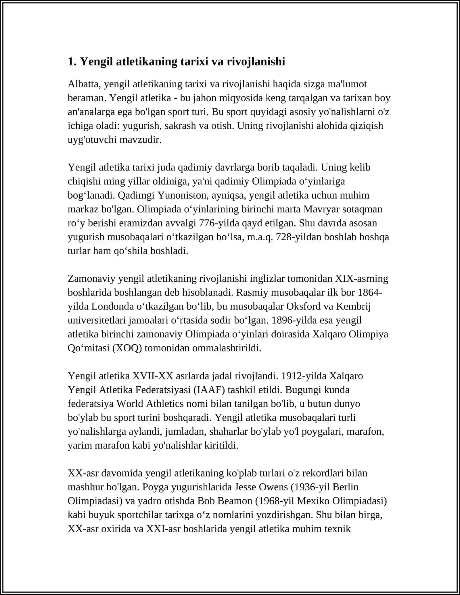 YENGIL ATLETIKANING JISMONIY TARBIYA TIZIMIDAGI ORNI VA AHAMIYATI 3