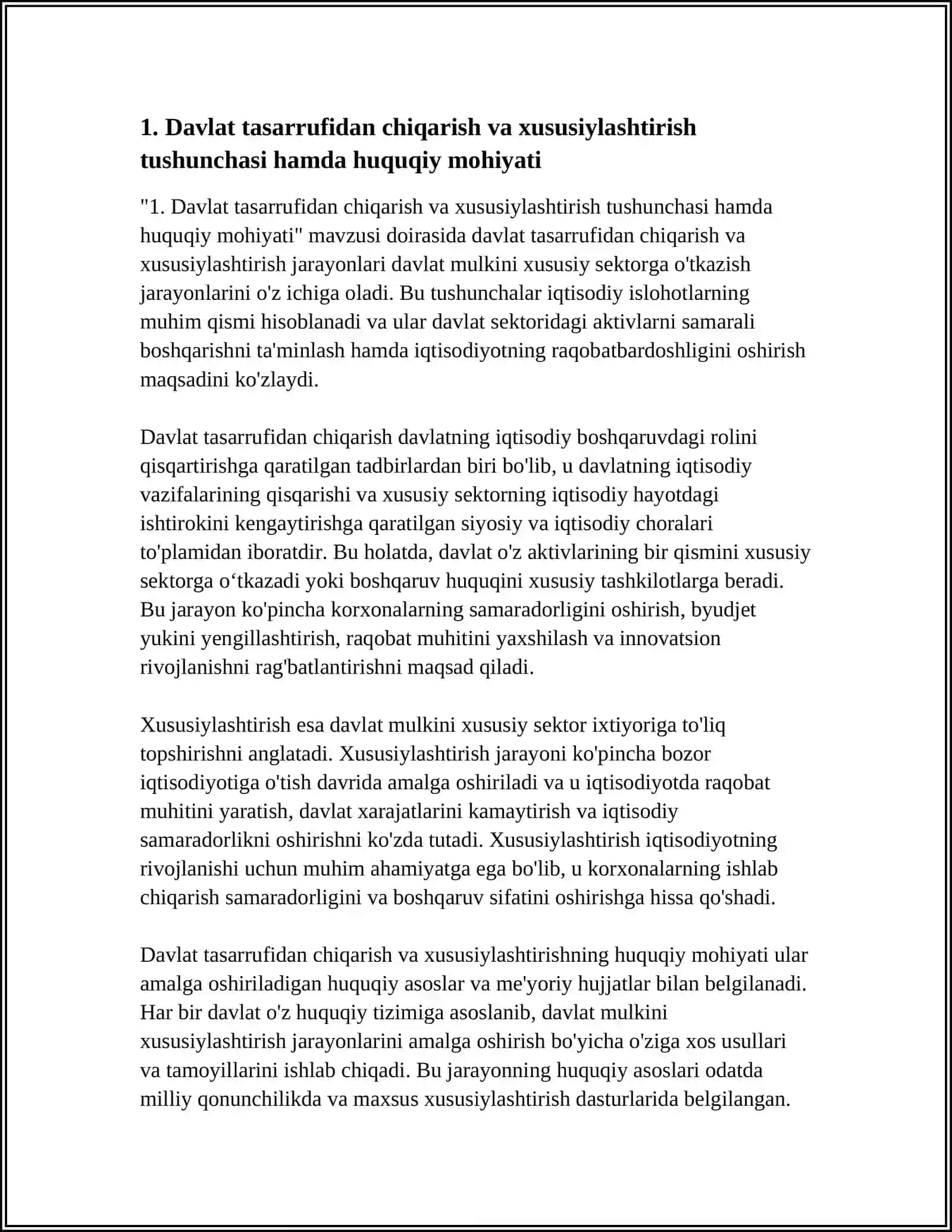DAVLAT TASARRUFIDAN CHIQARISH VA XUSUSIYLASHTIRISHNING HUQUQIY ASOSLARI 3