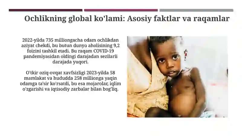 Ochlikning global muammolari;oziq ovaqat muommolari 3