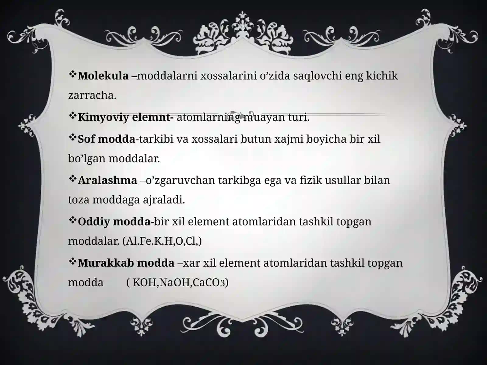 Kimyodan 7-sinflar uchun qo'llanma 3
